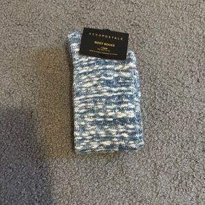 Aeropostale Blue and White Knit Socks